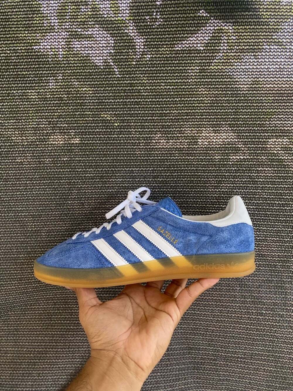 Adidas Gazelle Indoor Sneakers - Blue Fusion/ Cloud White/ Gold Metallic
